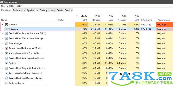 Win10 1903 卡机 CPU占用高