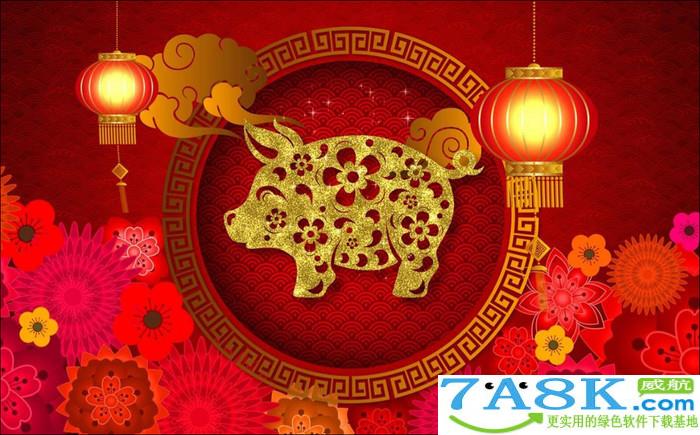 Win10猪年主题 Windows10猪年主题