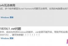Win10预览版18362.30更新后.NET framework软件无法运行的解决方法-字节律动