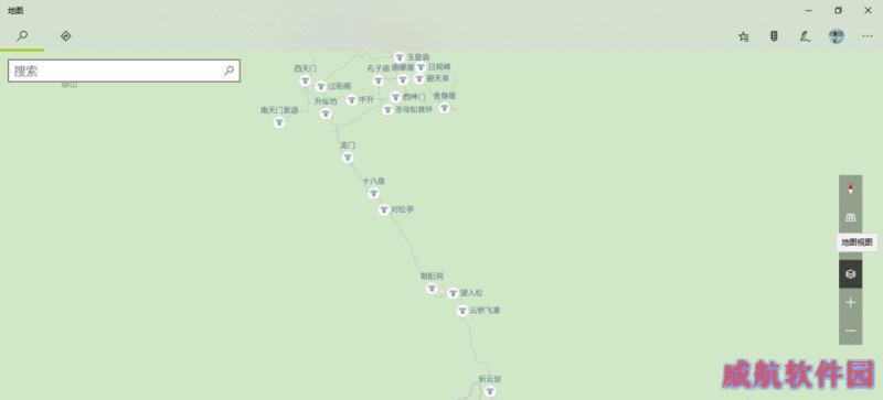 Win10地图中“鸟瞰图”和“道路”如何自由切换？