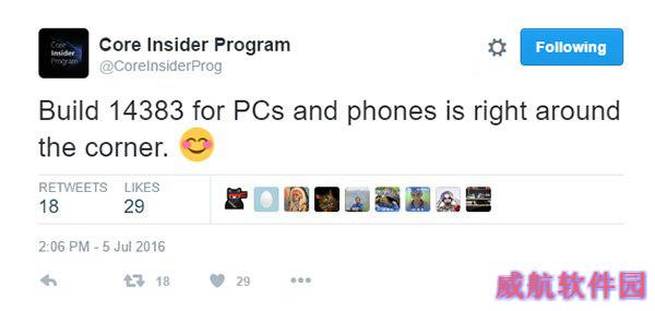 唐娜姐休假归来，Win10 Mobile/PC预览版14383本周推送