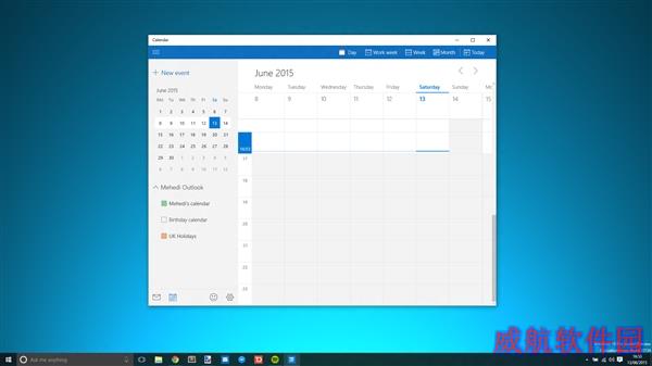 Win10新版邮件和日历应用图赏：漂亮使用