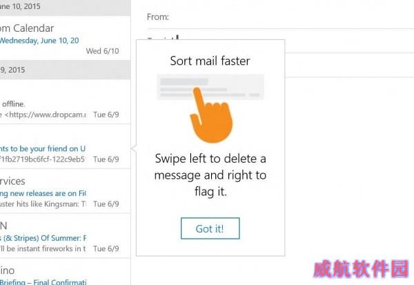 Win10新版邮件和日历应用图赏：漂亮使用