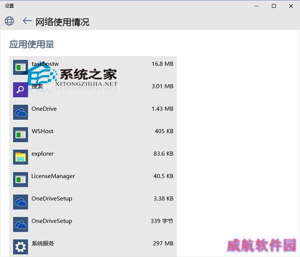 Win10查看网络数据使用量的方法