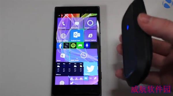 Windows 10手机连接鼠标成功！