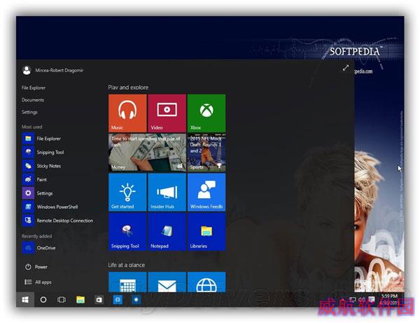 小技巧：Windows 10开始菜单暗藏模糊特技