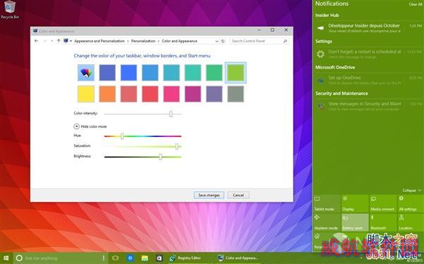 Windows 10再曝新图：这么多主题颜色