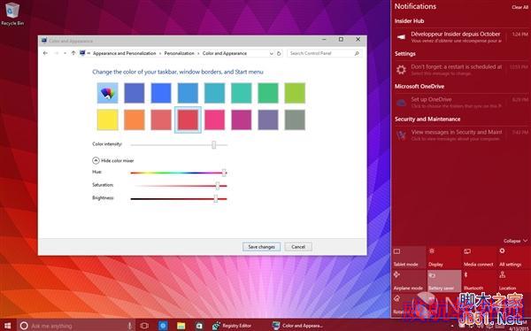 Windows 10再曝新图：这么多主题颜色
