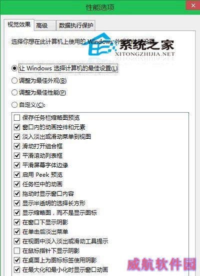  Win10系统下如何自定义外观和性能选项