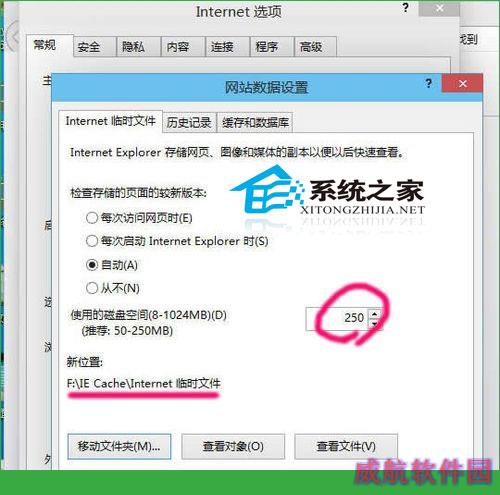 Win10系统下修改IE缓存目录的步骤