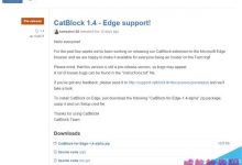 win10 Edge浏览器新增一款CatBlock插件 能屏蔽广告-字节律动