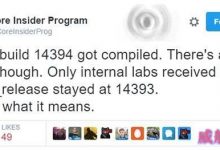 Win10一周年更新预览版14394现身 编译完成但不会公开推送-字节律动