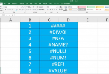 Excel公式中8个常见的错误值，了解它们，你的公式水平更上一层楼-excel技巧汇总-字节律动