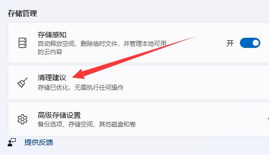 清理建议(存储已优化，无需执行任何操作)